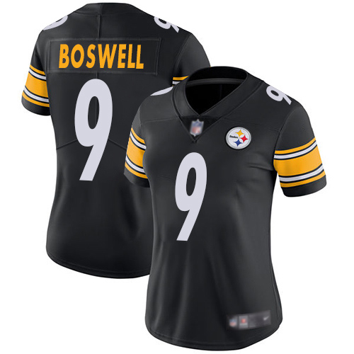 Women Pittsburgh Steelers Football #9 Limited Black Chris Boswell Home Vapor Untouchable Nike NFL Jersey->youth nfl jersey->Youth Jersey